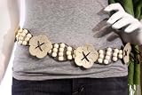 Coconut shell belt, 'Floral Destiny'