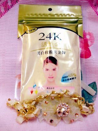 Powder Gold 24k Whitening Mask Gold Powder 50g. X 2 Packs