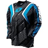 One Industries Trace Men's Carbon MX/Off-Road/Dirt Bike Motorcycle Jersey - Black/Blue
