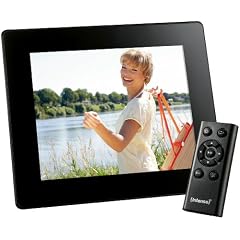 Intenso Photoactor Digitaler Bilderrahmen (20,3cm (8 Zoll) Display, SD-Kartenslot, Fernbedienung) schwarz
