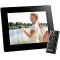 Intenso Photoactor Digitaler Bilderrahmen (20,3cm (8 Zoll) Display, SD-Kartenslot, Fernbedienung) schwarz