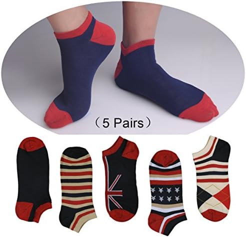CXSocks Men No Show Socks Best Cotton No Show Socks For Mens (5 Pair)