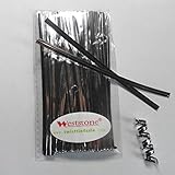 100pcs 4" Metallic Silver Twist Ties