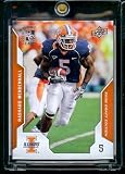 2008 Upper Deck Draft Edition # 84 Rashard Mendenhall (RC) - Illinois - Rookie Football Card in Protective Screw Down Display Case