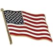 USA Flag Lapel Pin Standard - Flag A-Series 3 with Longer Pole