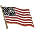 American Flag Waving Lapel Pin U.S.A. United States