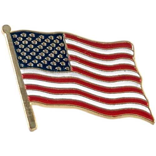 USA Flag Lapel Pin Standard - Flag A-Series 3 with Longer Pole