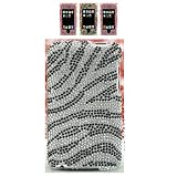Ipod Touch 2nd and 3rd generation Rhinestones Back Cover (Silver Zebra)