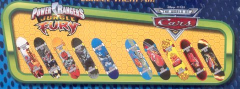 Childrens Toyshop  Toys : 5 pack Pro Finger Boards Styles may vary, Toy Story, Power Rangers or Cars