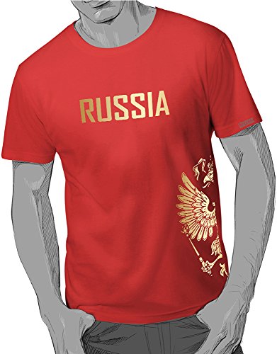 RUSSLAND – RUSSIA – EM 2012 – FANSHIRT – HERREN – T-SHIRT in Rot by Jayess Gr. S