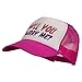 Will You Marry Me Embroidered Mesh Cap - Hot Pink White OSFM
