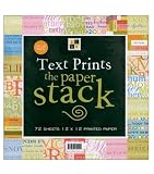 Paper Stack 12"x12" 72/Pad-Text