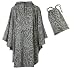 Rainwave "Pewter" Animal Print Ladies Designer Rain Poncho One Size Fits All Image of Rainwave "Pewter" Animal Print Ladies Designer Rain Poncho One Size Fits All