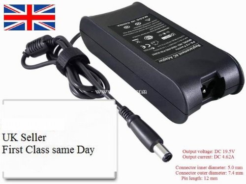 DELL INSPIRON 1545 LAPTOP CHARGER PA-12 AC ADAPTER 19.5V 3.34A 65W MAINS BATTERY POWER SUPPLY UNIT INCLUDES POWER CORD C7 CABLE MAINS FIGURE 8 2 3 PRONG UK PLUG LEAD