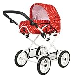 Brio 24890311 - Puppenwagen Combi, rot mit Punkten