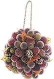 Arty Imports Kissing Ball Hanging Berry Cone Leaves, Green