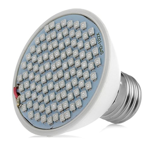 MEXUD-E27 106LED Plant Grow Light Lamp Bulb Veg Flower Indoor Hydroponic Full Spectrum (18W/106LEDs)