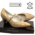 COMMA, Damen Glattleder Pumps, Innenausstattung aus Leder, sand-beige