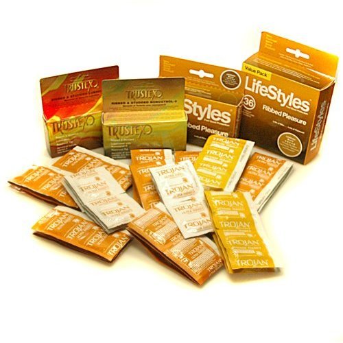 Best Price Trojan Ultra Ribbed and Studded Variety Brands 36 Pack