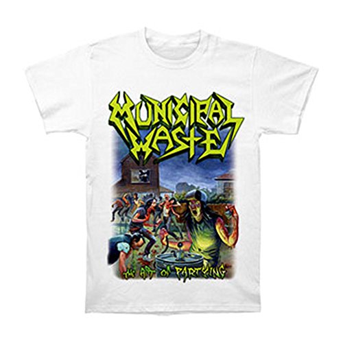 Municipal Waste Men's Art Of Partying On White T-shirt White