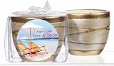 Baby Keepsake: Beach Chairs Design Personalized Elegant Scented Pottery Votive Candle (Set of 24)