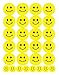 Hygloss Products Happy Smiley Face Yellow Dot Stickers - 84 Labels - 3 Sheets