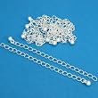 10 Silver Plated Necklace Chain Extenders Jewelry 3 In.