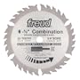 Freud TK901 6-1/2" Diameter X 30t ATB Thin Kerf Combination Carbide-Tipped Saw Blade With 5/8" Diamond Arbor (.094 Kerf)