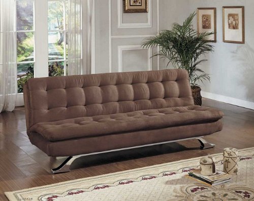 Homelegance Danielle Microfiber Convertible Sofa in Brown