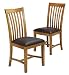 2 Malabar Leather Seat Dining Chairs