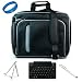 Black Pinn Shoulder Bag Carry Case for Toshiba Thrive 10-inch Android Tablet (8GB, 16GB, 32GB) / Toshiba Thrive 4G + Sumaclife Wireless Bluetooth Keyboard + Unviversal Silver Butterfly Tablet Stand + Executive Laser Stylus Pen with LED Light + SumacLife TM Wisdom*Courage Wristband