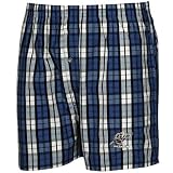 NCAA Washington Wizards Navy Blue-White Plaid Historic Embroidered Boxer Shorts (Small)