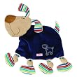 Sigikid Snuggly Dog All Blue With Rainbow Accents