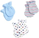 Gerber Baby-Boys Newborn 3 Pack Cars Mitten