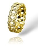 Open Leaf Pave Diamond Band in yellow gold by Zasha Signature Jewelry