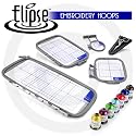 Elipse 4-Hoop Embroidery Package w/ Embroidery Thread and Scissors for Brother PE-700, PE700II, PE-750D, PE-770, PE-780D, Innovis 1000, Innovis 1200, Innovis 1250D, PC-6500, PC-8200, PC-8500 And Babylock Ellure, Emore and Esante