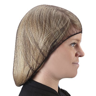 Disposable Plus Regular Nylon Breathable Honeycomb Hair Nets, Brown