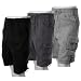 Best Player USA Mens Urban Wear Fleece Cargo Short
