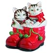 Fitz and Floyd Claus Paws Cookie/Treat Jar (Cats)