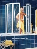 Produkt-Bild: Schulte Badewannenfaltwand Badewannenaufsatz Duschwand 2x3-tlg. 2x1040x1400, Kunstglas, alpinweiss