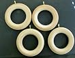 2" Solid Wood Pole Rings for Window Drapes, Unfinished [CAPITOL CITY LUMBER]