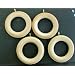 2" Solid Wood Pole Rings for Window Drapes, Unfinished [CAPITOL CITY LUMBER]