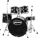 Pulse 5-Piece 22/10/12/14 Drum Set with Hardware (Black)