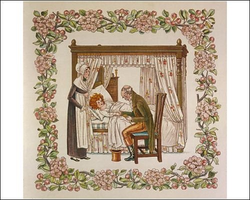 Photographic Prints of Girl In Bed/doctor 19C from Mary Evans