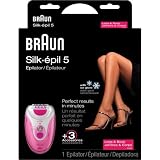 Braun SE 5280 Silk Epil 5 Epilator With Ice Glove, Pink