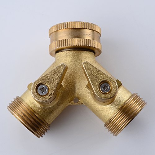 KES BRASS 3Way Diverter Valve 3/4" Garden Hose Splitter/ Water Hose
