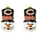 Topperscot Chicago Bears Blown Glass Top Hat Snowman Ornament (2 Pack) Size: One Size