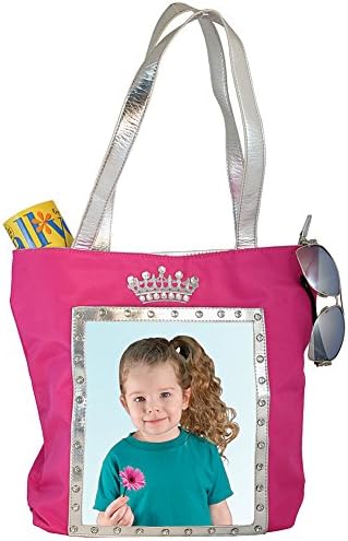 Bright Pink Rhinestoned Brag Bag Photograph Tote - Display Favorite Photo