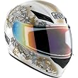 AGV Fleurs K3 Street Bike Motorcycle Helmet - White/Gold / Medium