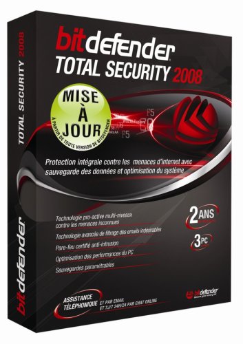 Bitdefender total security mise à jour 2008 (3 postes, 2 ans)